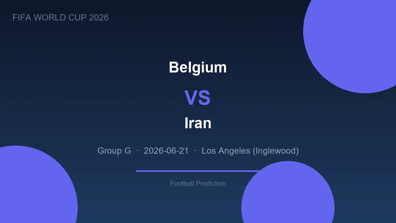 Belgium vs Iran prediction - World Cup 2026