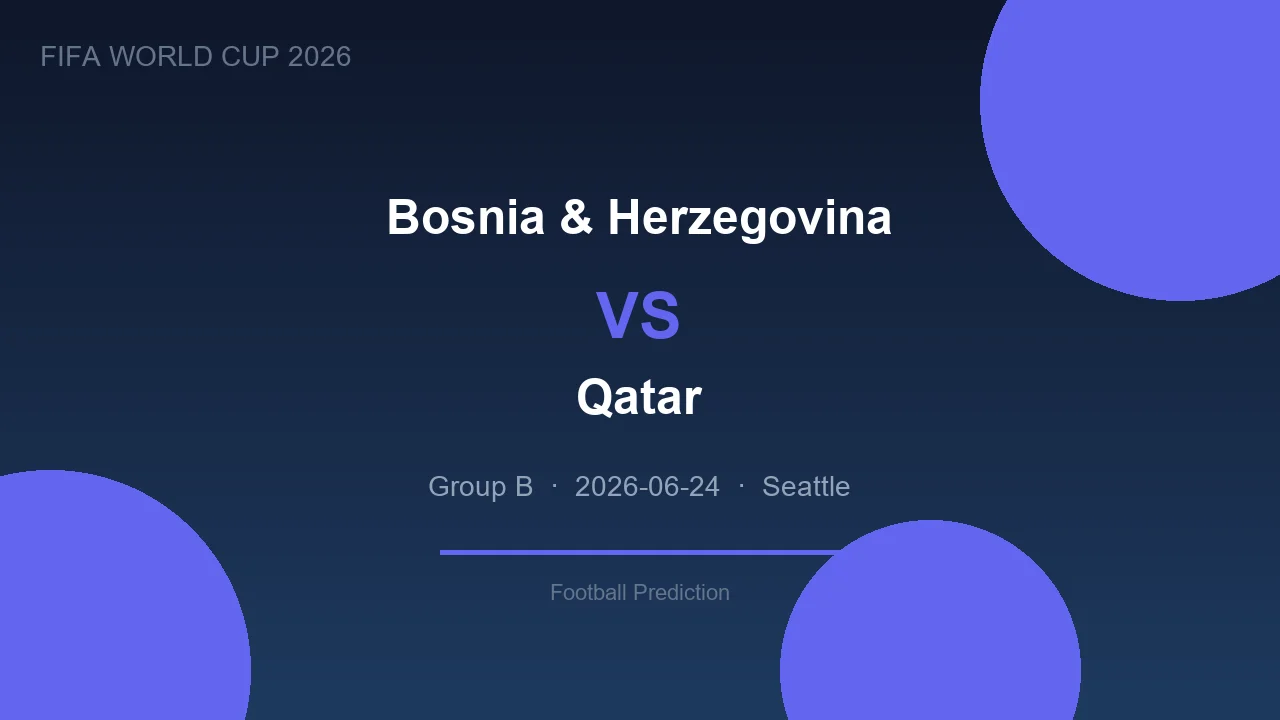 Bosnia & Herzegovina vs Qatar prediction - World Cup 2026