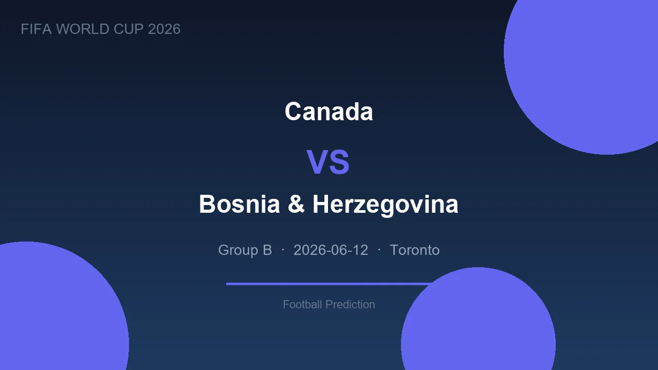 Canada vs Bosnia & Herzegovina live - World Cup 2026