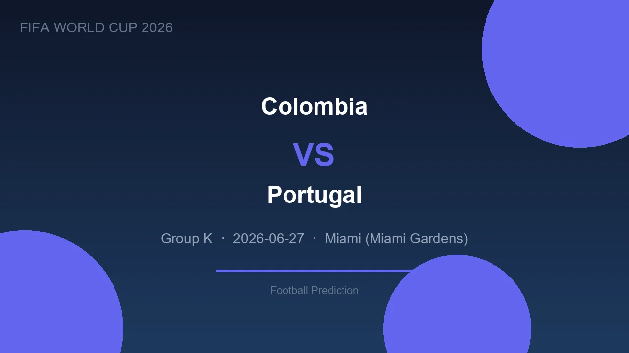 Colombia vs Portugal prediction - World Cup 2026