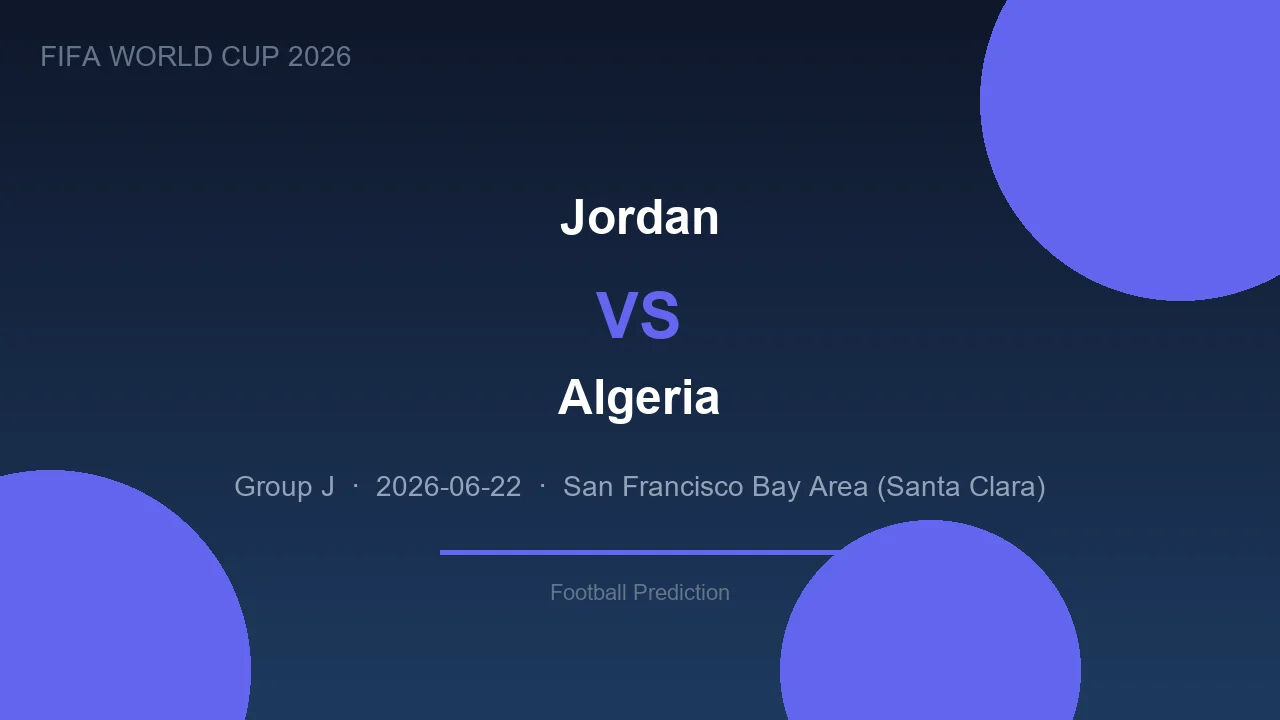 Jordan vs Algeria live - World Cup 2026