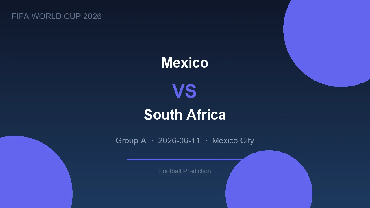 Mexico vs South Africa prediction - World Cup 2026
