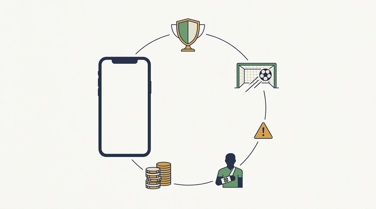 A clean symbol diagram shows the steps of a 60-second mobile prediction check.