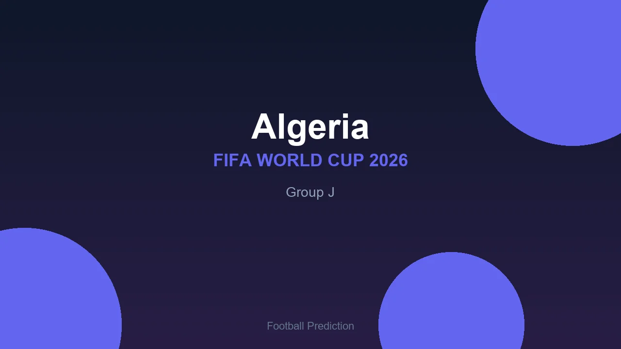 Algeria at World Cup 2026 - Group J
